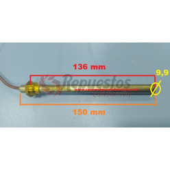 ELEKTRODEN-KERZEN-ZÜNDWIDERSTAND PELLET-OFEN 3/8-9.9 MM 250 W