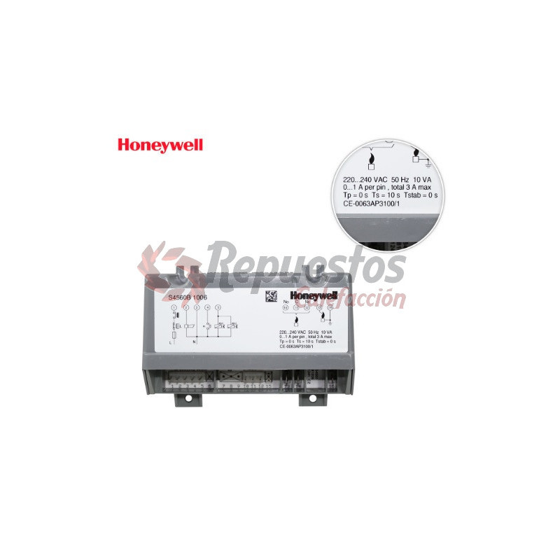 CAJA CONTROL LLAMA HONEYWELL -S 4560 B 1006 TV1,5s TS10/1s