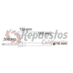 Pellet stove lighting resistor - ignitor, with 1/2" threaded connection 400W HT54489