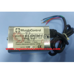 VÁLVULA ZONA 2 VÍAS MUNDOCONTROL 3/4"  V2R-20 CON MICRO AUXILIAR