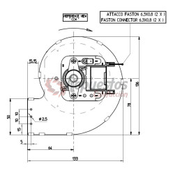 VENTILADOR PARA ESTUFA DE PELLETS LAMINOX CFA 80X42-20