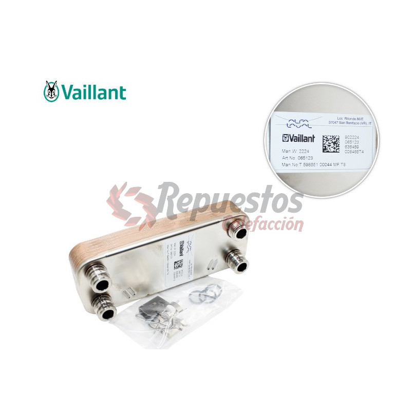 Scambiatore vaillant 20 piastre con occhielli 0020038572 caldaie plus » Tecno Frasca srl
