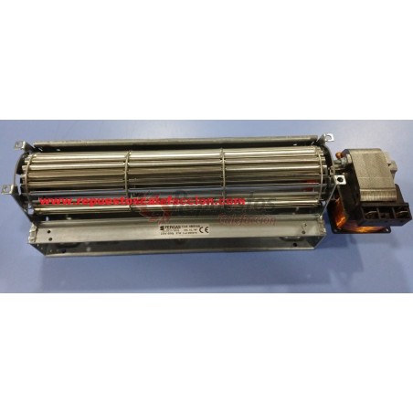 Ventilatore Tangenziale Per Stufe A Pellet TGA 60/1-300/30 – 43W, 180 M³/h, Montaggio A Parete, Telecomandato, Nero, 380x304x40 Mm